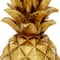 14" Gold Polystone Traditional Decorative Pineapple